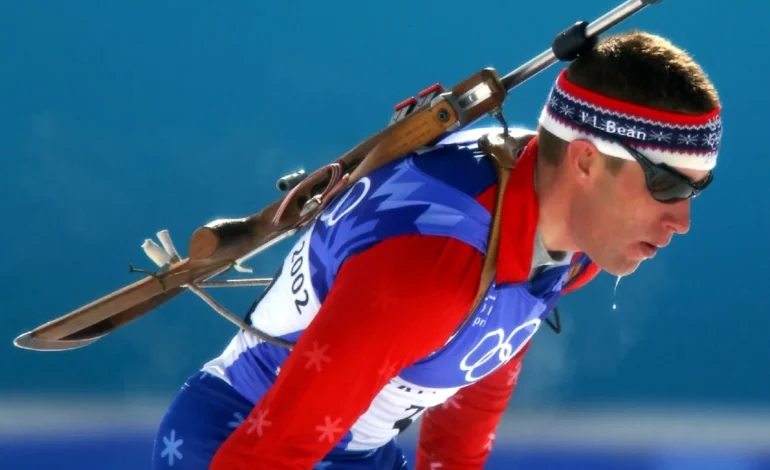 Athlete competing during the Winter Olympics competition schedule at the Milano Cortina Games