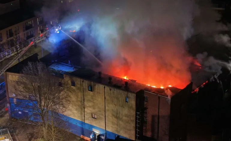 Firefighters tackling flames at former Odeon during Canterbury fire in St George’s Place