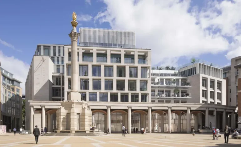 LSEG headquarters refurbishment at King Edward Court in Paternoster Square, City of London