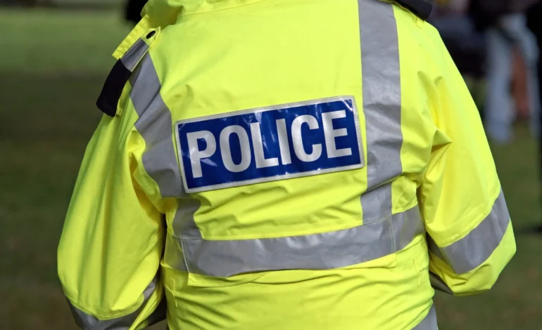 Police officer at the scene following the Chippenham stabbing