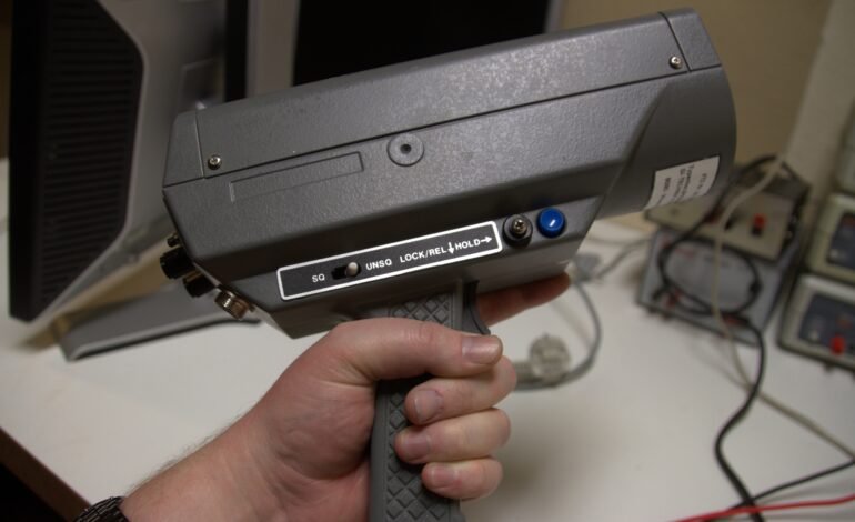 Speed gun used to monitor traffic speeds after Bromley speeding complaints