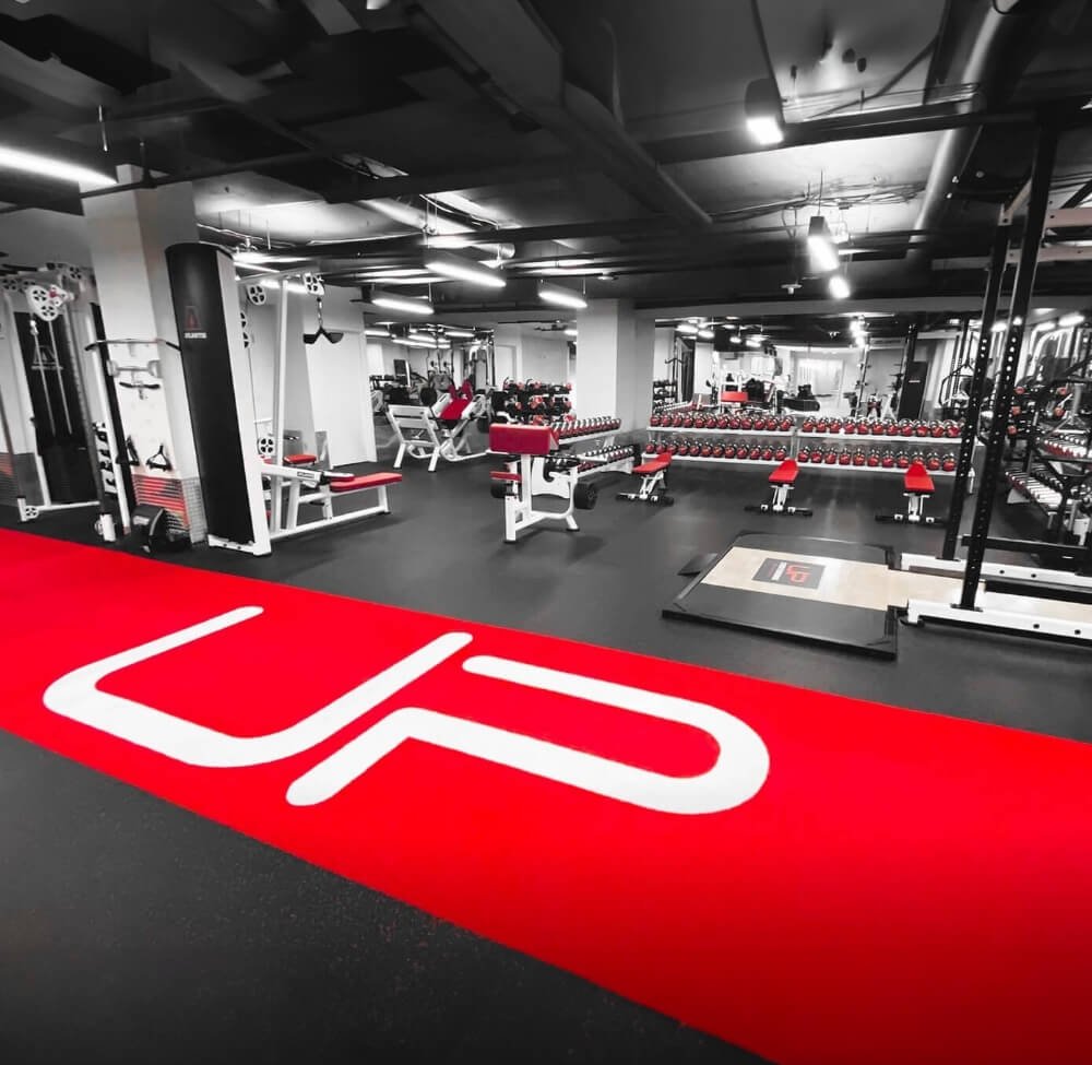 The training floor at Ultimate Performance’s Cabot Square gym in Canary Wharf.