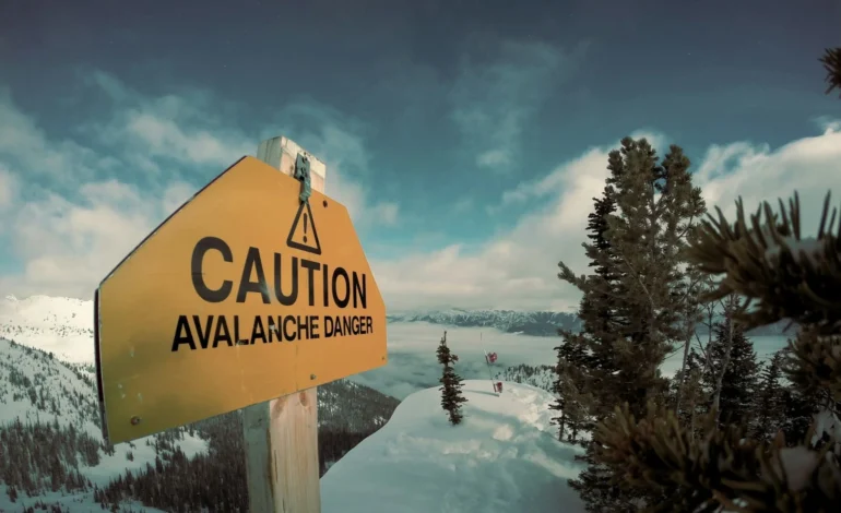webpcaution avalanche danger warning sign