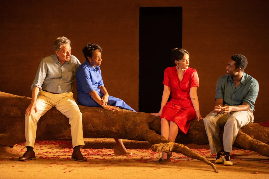 ALL MY SONS. Bryan Cranston (Joe Keller), Marianne Jean Baptiste (Kate Keller), Hayley Squires (Ann Deever) and Paapa Essiedu (Chris Keller). Photo Jan Versweyveld