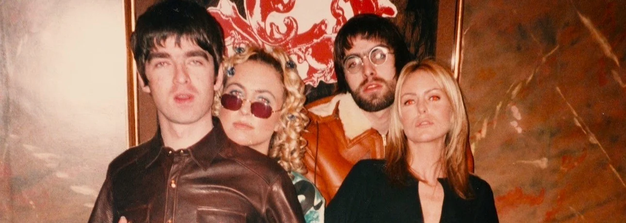 Cool Britannia exhibition featuring Oasis memorabilia and 1996 Britpop culture