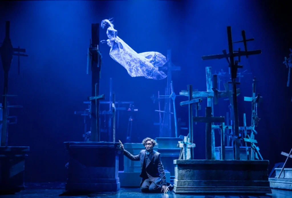 Cynthia Erivo in Dracula at the Noël Coward Theatre. Photo by Daniel Boud