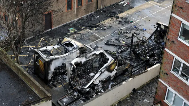 Golders Green antisemitic arson attack destroyed ambulances outside synagogue in north London