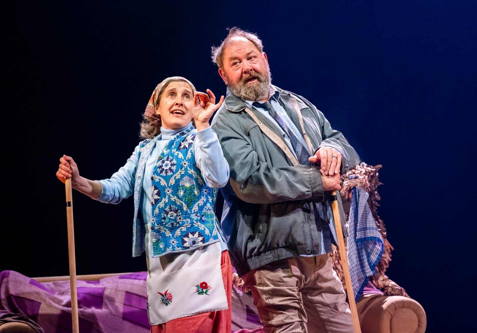 Mark Addy and Madeleine Worrall in The Unlikely Pilgrimage of Harold Fry musical at the Theatre Royal Haymarket