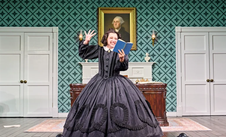 Mason Alexander Park as Mary Todd Lincoln in Oh Mary at Trafalgar Theatre West End production