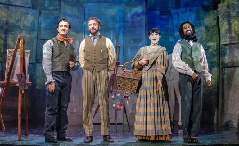 A Mirrored Monet musical cast on stage at Charing Cross Theatre in London