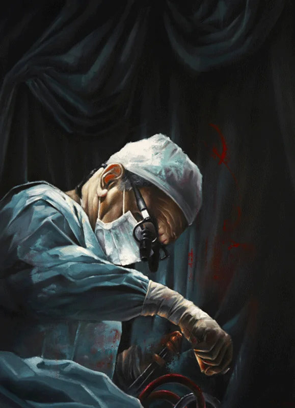 A surgeon at work, as seen through Thomas D Wright’s lens. 0000
