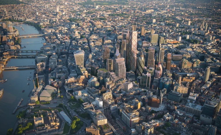 London Plan housing heritage skyline showing City of London towers and River Thames in central London