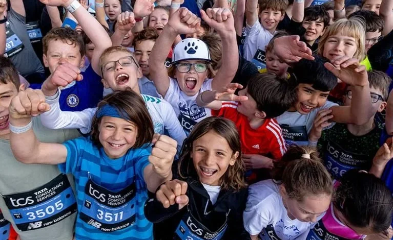 20,000 children run Mini London Marathon in central London