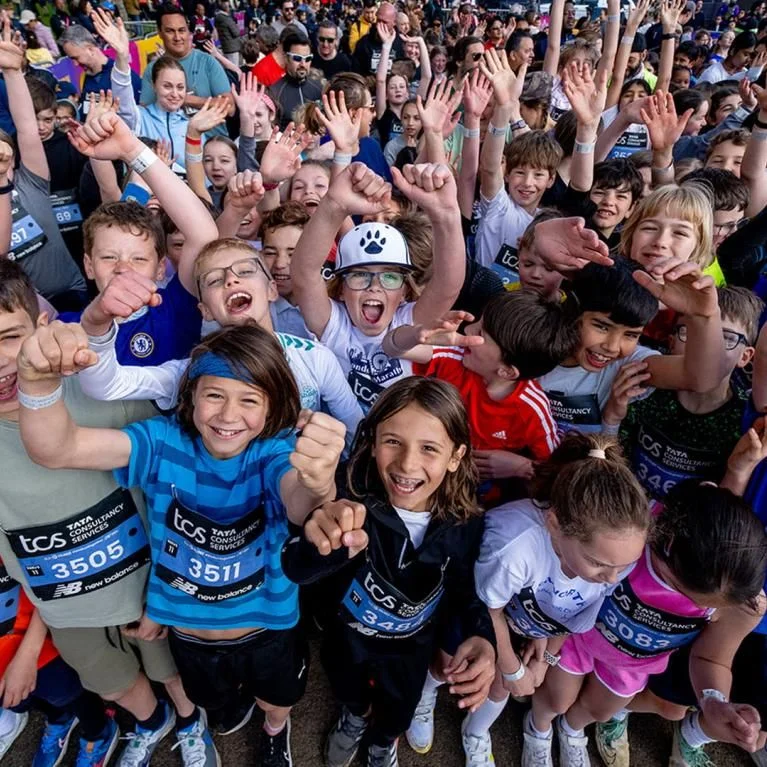Mini London Marathon children running central London