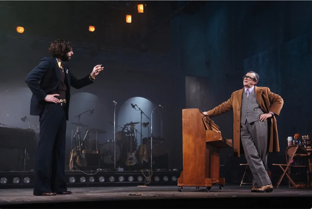 Phil Daniels and Michael Fox in Teeth ’n’ Smiles at the Duke of York’s Theatre, London.