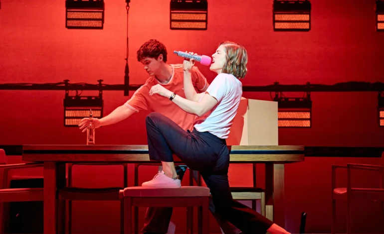 Rosamund Pike as Jessica Parks with Cormac McAldin as Harry in Inter Alia at Wyndham’s Theatre copy