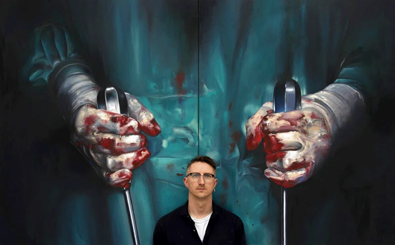 Thomas D Wright with a work drawn from surgical experience, exploring the body, precision and the questions that sit beneath both. 0000