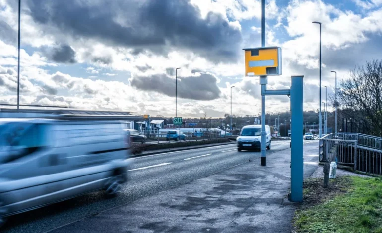 camera issuing speeding fines to van