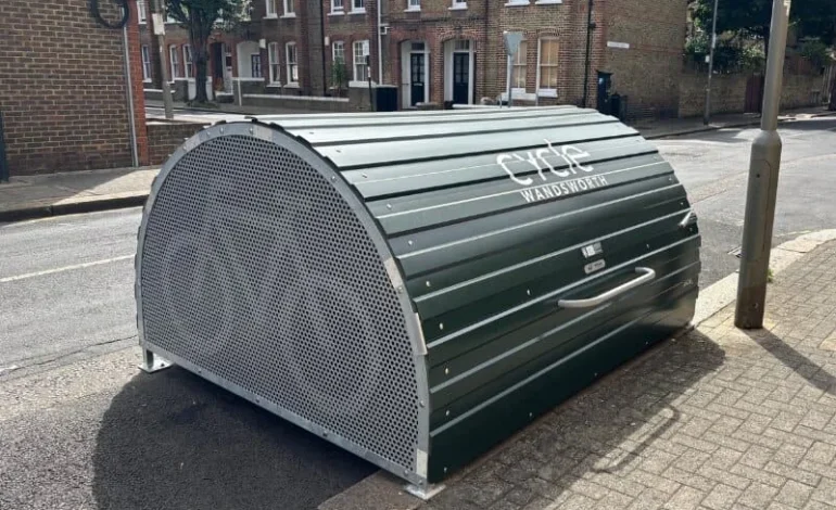 one of the bikehangars in Wandsworth