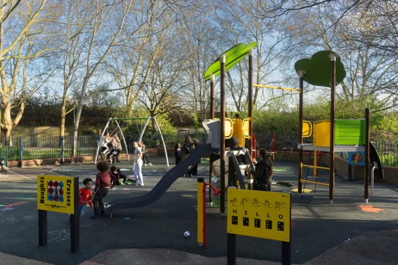 Estate playgrounds burst into life across Wandsworth this spring
