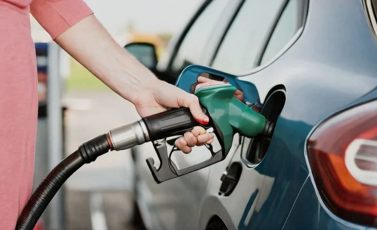 person fuelling up a car