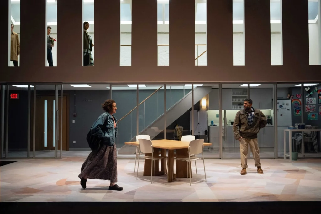 The sparse staging of Mass at the Donmar Warehouse allows silence, distance and human confrontation to carry the emotional weight of Fran Kranz’s extraordinary play.