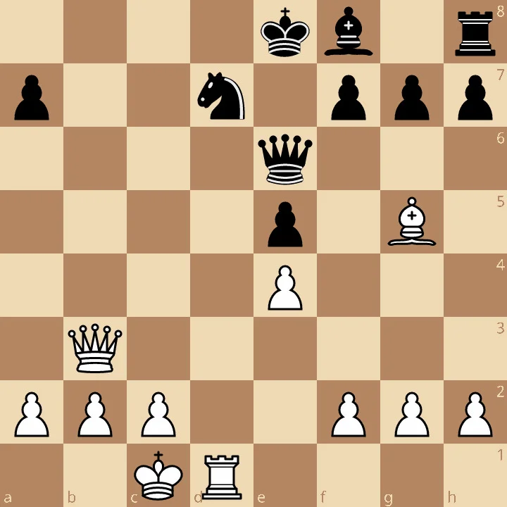 White to move and mate in two in Paul Morphy’s famous Opera Game, a classic lesson in development and attacking play