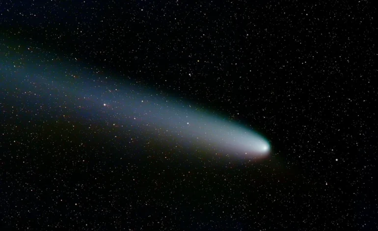 halley's comet moving through space