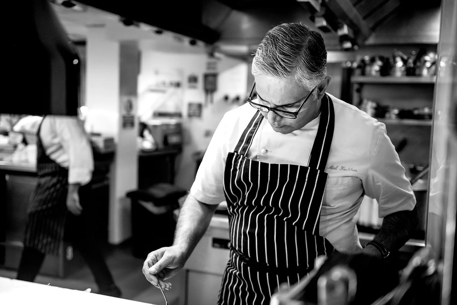 Atul Kochhar at work in the kitchen at Kanishka, his Mayfair Indian restaurant