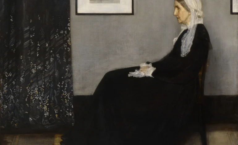 Whistler's Arrangement in Grey and Black No 1 at the Whistler exhibition Tate Britain