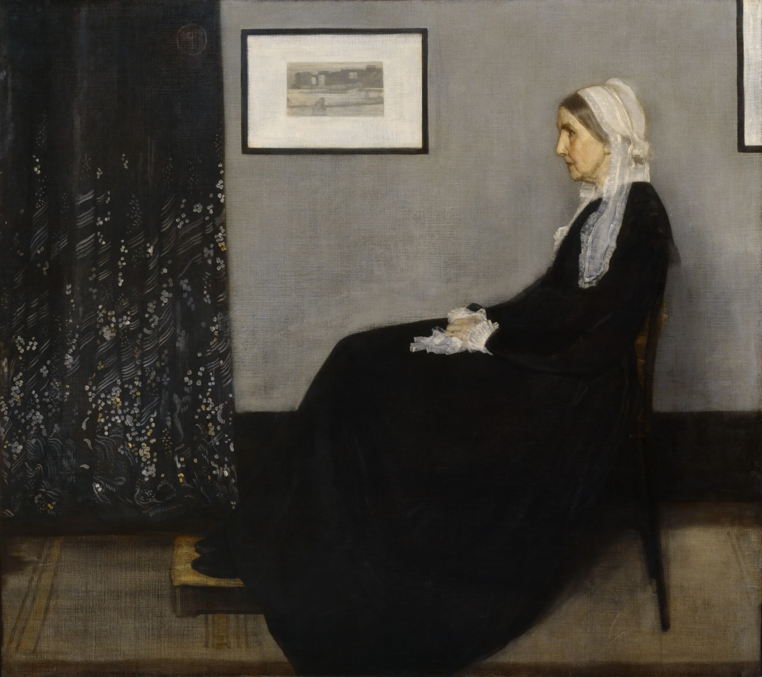 Whistler's Arrangement in Grey and Black No 1 at the Whistler exhibition Tate Britain