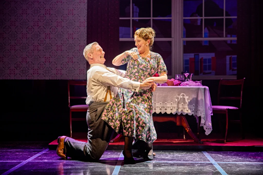 Ana Villafañe and Joel Harper Jackson in Sinatra the Musical at the Aldwych Theatre London. [Image Credit Brinkhoff Mögenburg]