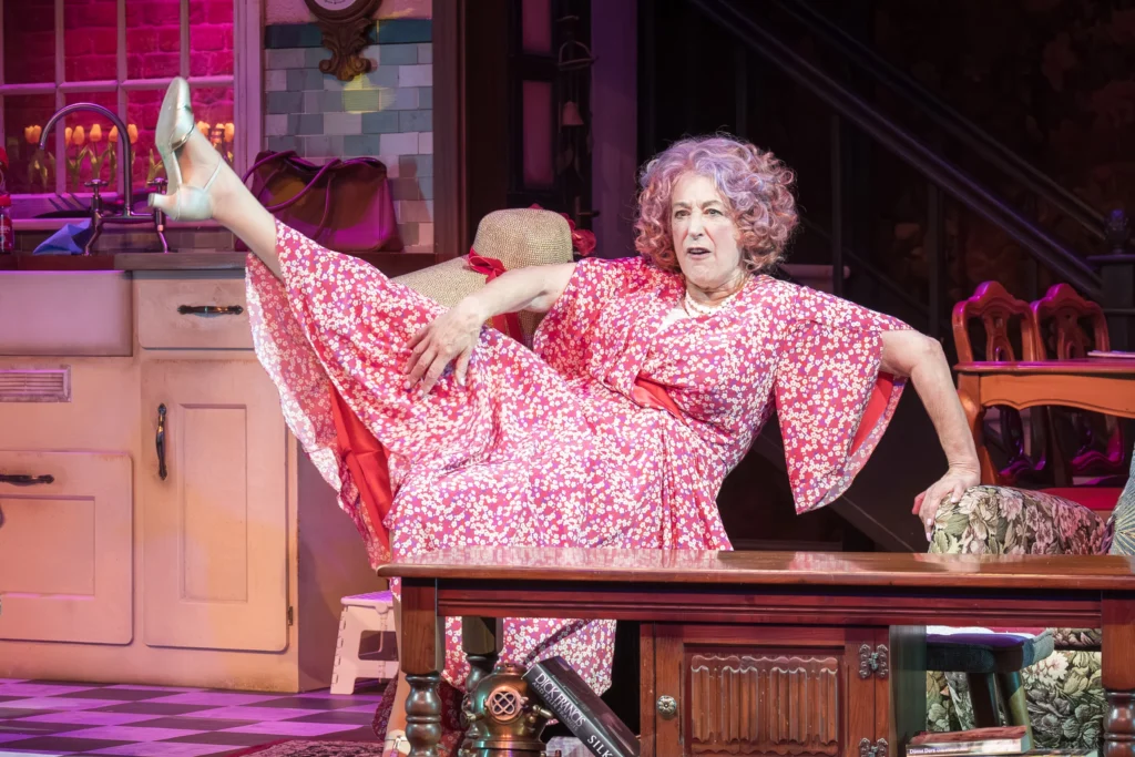 Maureen Lipman as Allegra with the cast at the Harold Pinter Theatre