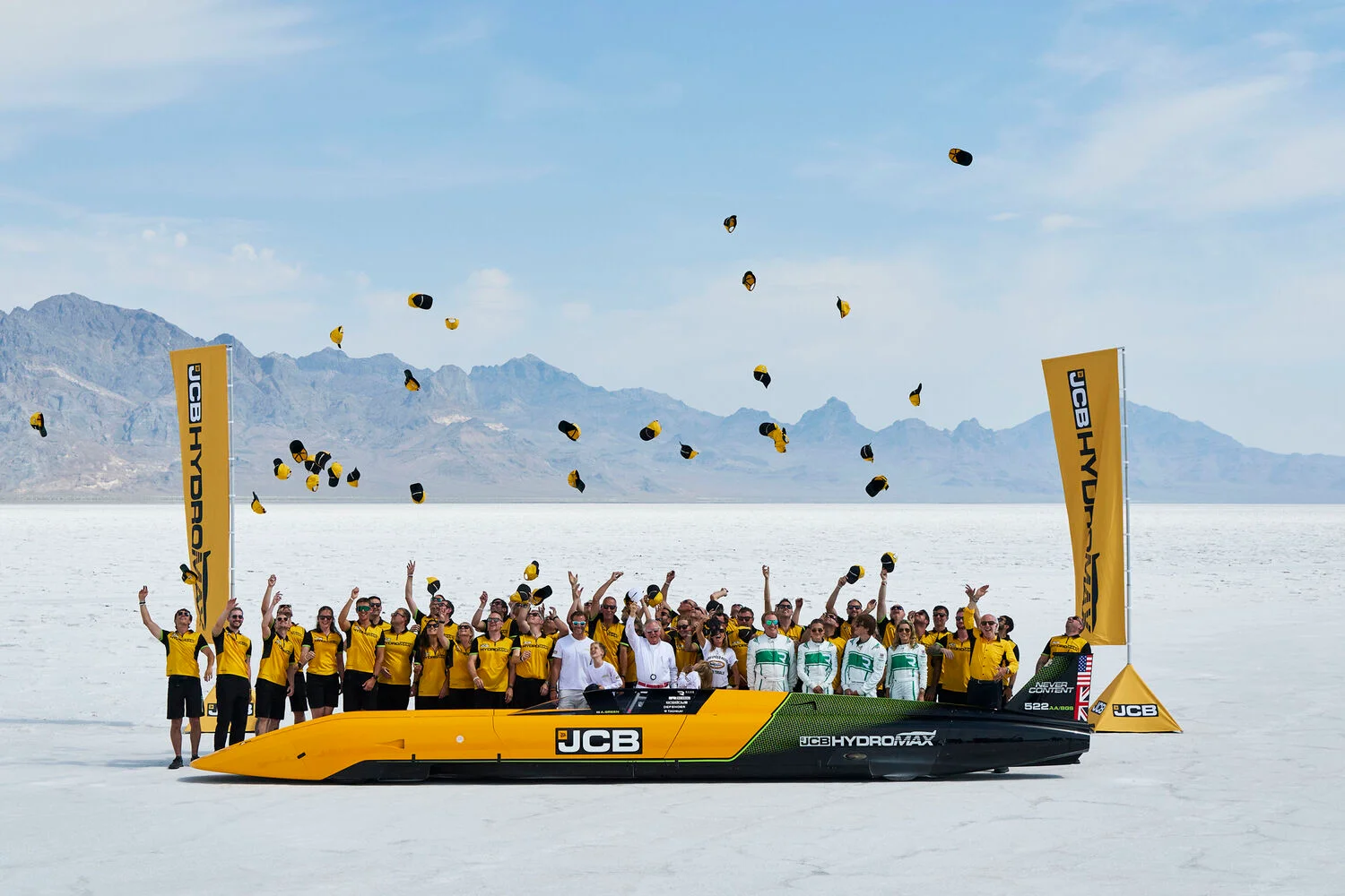 JCB hydrogen powered car world speed record