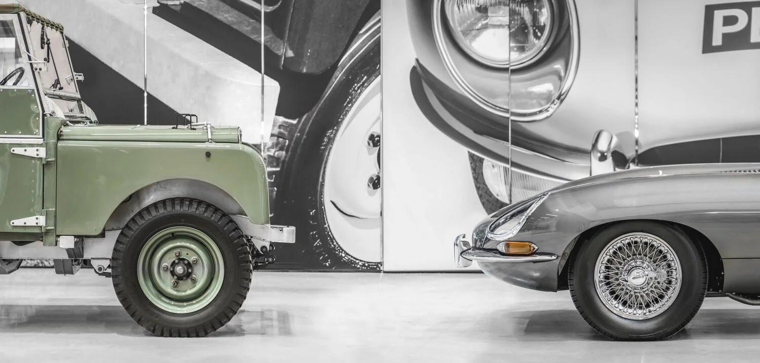 Classic car undergoing a specialist vehicle inspection