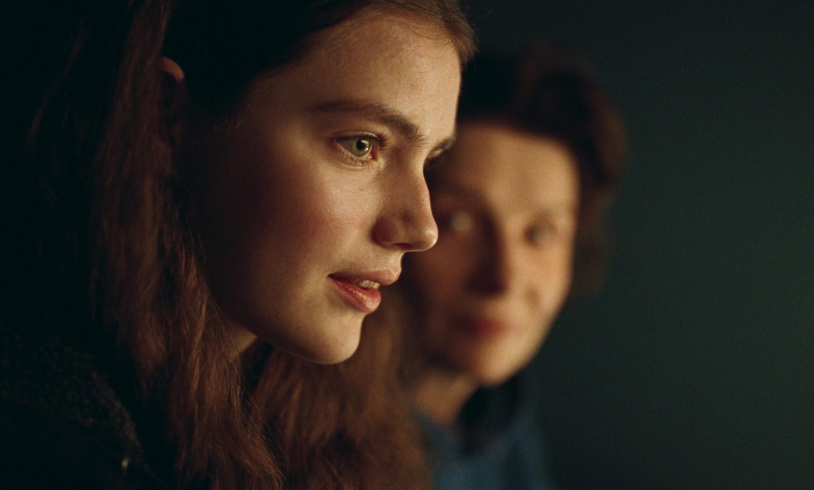 Queen at Sea still showing Florence Hunt's Sara in close profile with a blurred figure behind her.