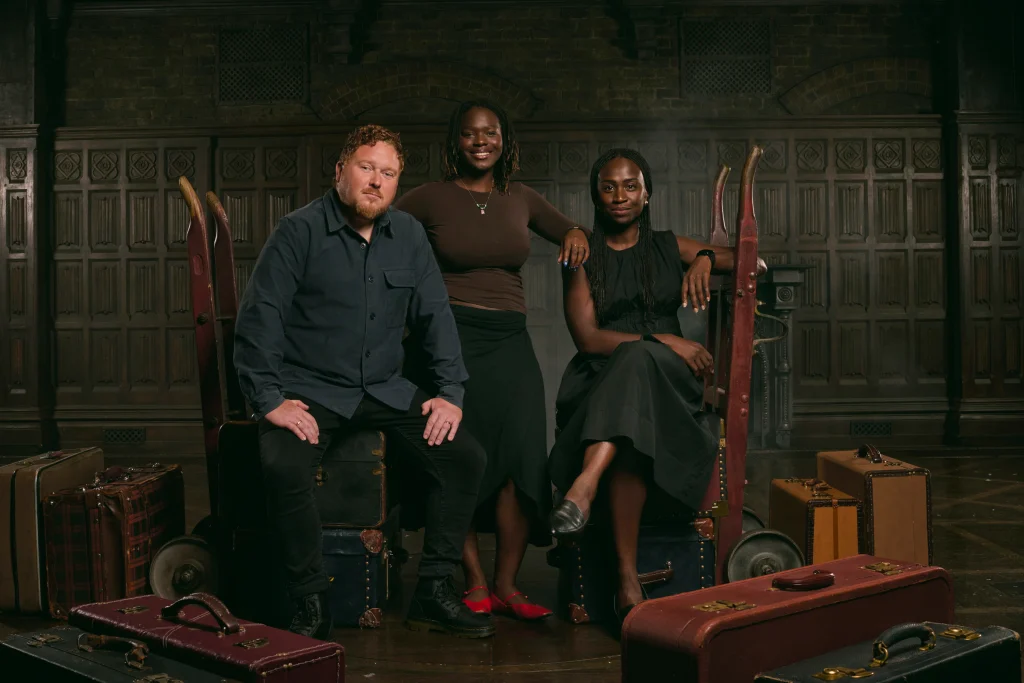 4. The Granger Weasleys Thomas Aldridge (Ron), Hasia Akwaboah (Rose), Naana Agyei Ampadu (Hermione),