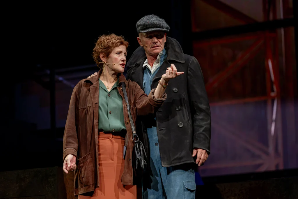 Jackie Morrison as Peggy White with Sting as Jackie White in The Last Ship